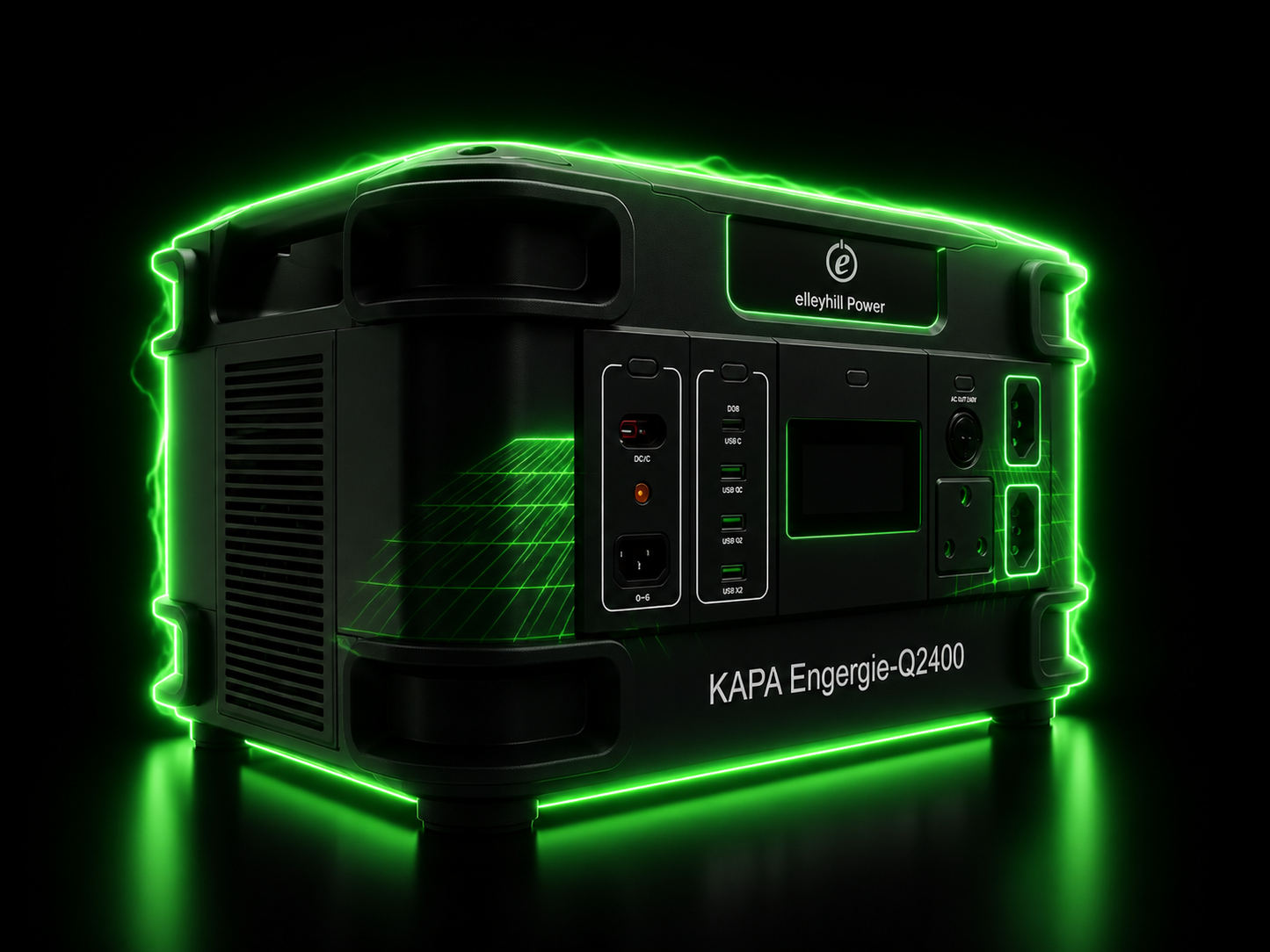 Kapa Q2400 Portable Power Station 1743Wh + 2x 400W Solar Panels