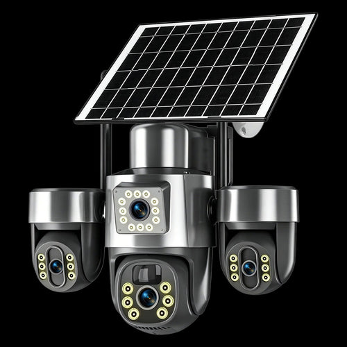 Sentinel 3-Lens 4G Solar PTZ Security Camera - GB