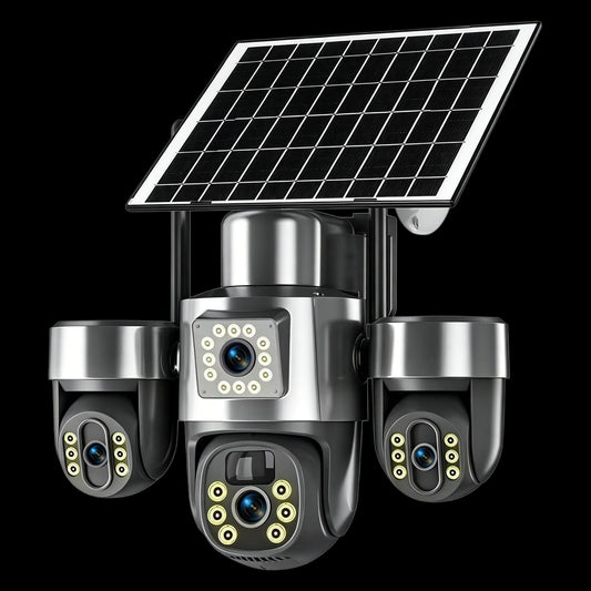 Sentinel 3-Lens 4G Solar PTZ Security Camera - GB